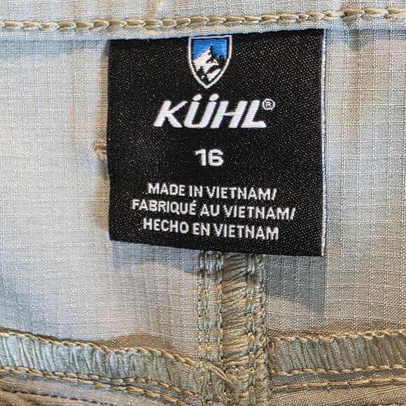 Kuhl Womens Horizn Horizon Short Bermuda Sz 16 Khaki Cargo Performance Recco NEW - Picture 11 of 12